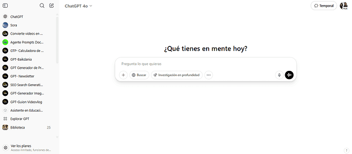 Pantalla de ChatGPT usada en la capacitación de PorContar